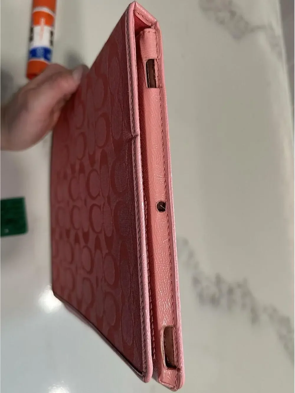 Coach Pink Canvas Signature Print iPad 2 Smart Cover Case $68